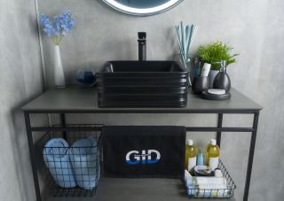 Раковина Gid Bm965 53339 накладная черная матовая 38.5x38.5x13.5